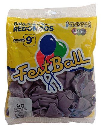 Balão Liso FestBall c/ 50 unid. - Lilás Vintage - 9