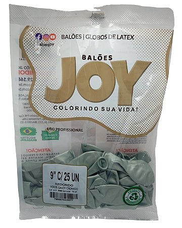 Balão Candy Cromado JOY c/ 25 unid. - Verde - 9