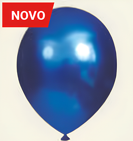 Balão Cromado JOY c/ 25 unid. - Azul Escuro - 5