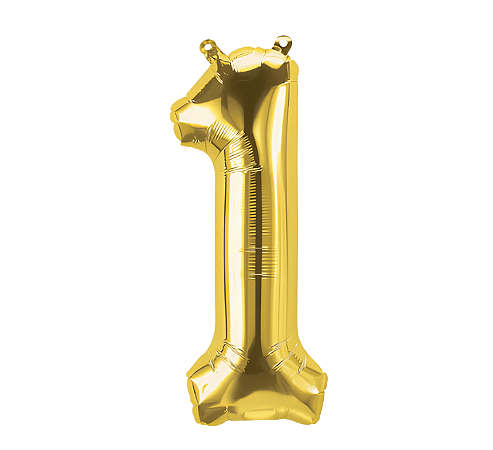 Balão Metálico Número Art-Latex 16" - Art-Latex - Ouro - 1