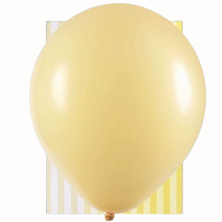 Balão Liso Art-Latex c/ 3 unid. - Amarelo Manteiga - 24