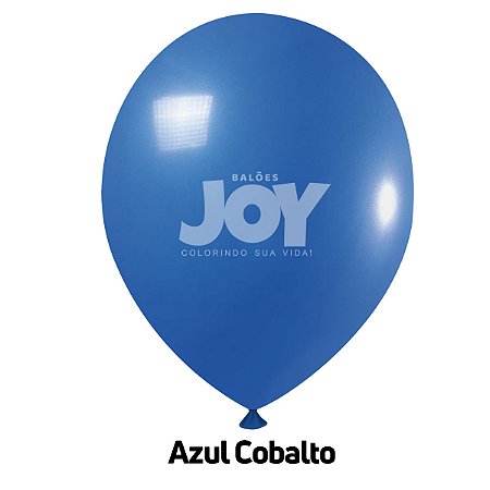 Balão Liso JOY c/ 12 unid. - Azul Cobalto - 16
