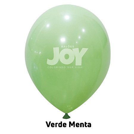 Balão Liso JOY c/ 12 unid. - Verde Menta - 16