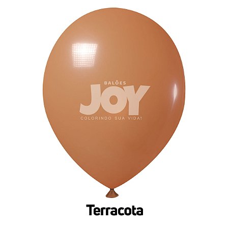 Balão Liso JOY c/ 50 unid. - Terracota - 9