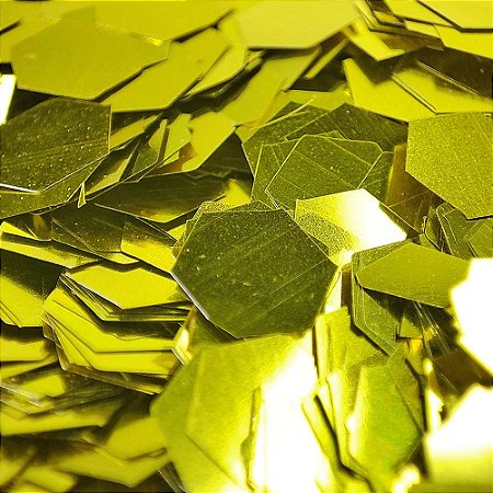 Confete Metalizado para Balão 0,6 cm 15g - Dourado
