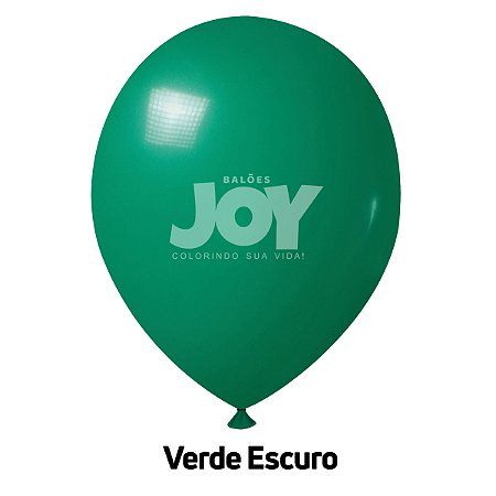 Balão Liso JOY c/ 50 unid. - Verde Escuro - 9