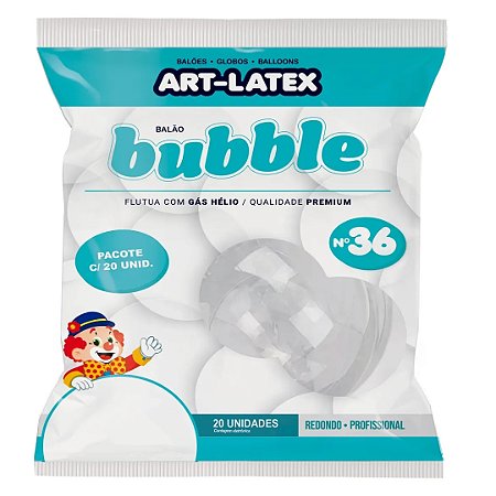 Balão Bubble Art-Latex Incolor  c/ 20 unid. - 36