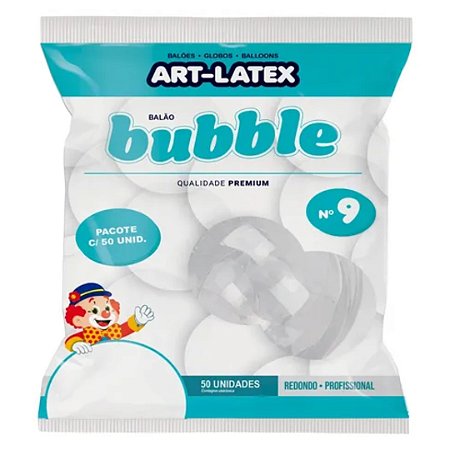 Balão Bubble Art-Latex Incolor c/ 50 unid. - 9