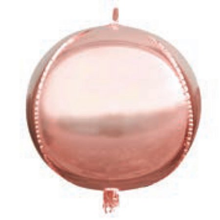 Balão Metalizado Bola 18 polegadas com 1 unidade - Ouro Rose