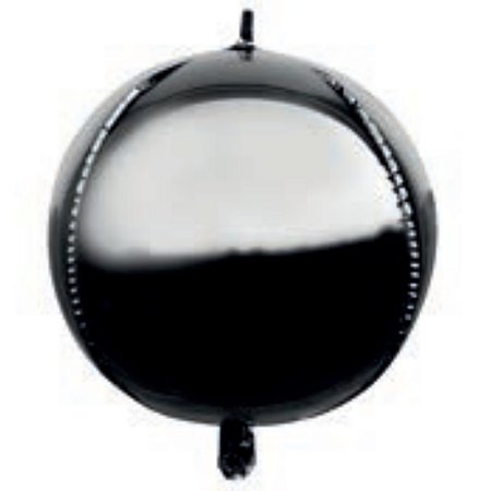 Balão Metalizado Bola 18 polegadas com 1 unidade - Preto