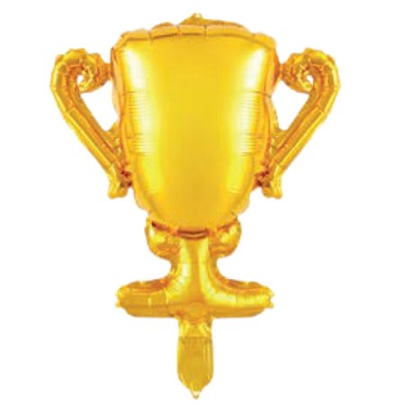 Balão Metalizado Troféu 36,5x43,5cm c/ 1 unid. - Dourado
