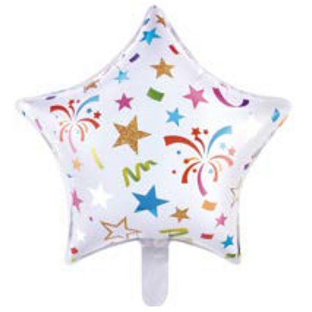 Balão Metalizado Estrela Party 45cm 18 polegadas c/1 unid.
