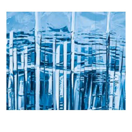 Cortina Decorativa Metalizada 1X2 metros com 1 unidades - Azul Claro
