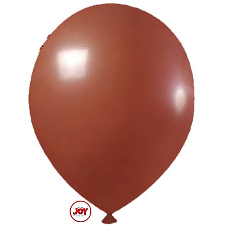 Balão Liso JOY c/ 50 unid. - Marrom - 9