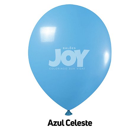 Balão Liso JOY c/ 25 unid. - Azul Celeste - 12