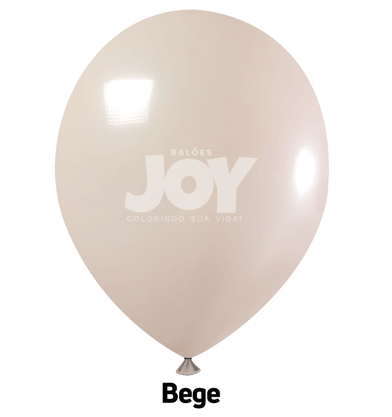 Balão Liso JOY c/ 25 unid. - Bege - 12