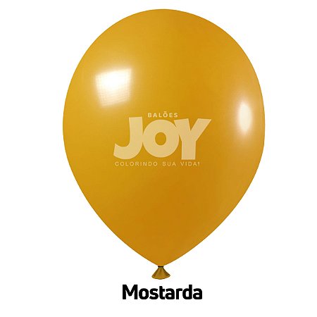 Balão Liso JOY c/ 25 unid. - Mostarda - 12