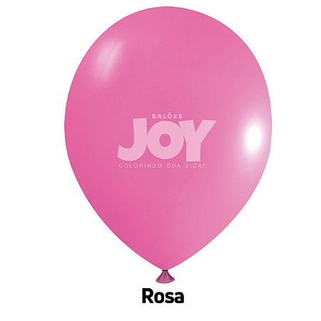 Balão Liso JOY c/ 25 unid. - Rosa - 12