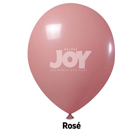 Balão Liso JOY c/ 25 unid. - Rosé - 12