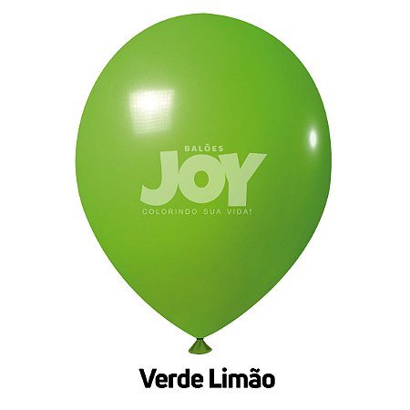 Balão Liso JOY c/ 25 unid. - Verde Limão - 12