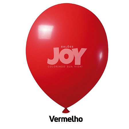 Balão Liso JOY c/ 25 unid. - Vermelho - 12
