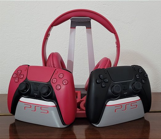 Suporte para Controle PS5 e Fone de Ouvido