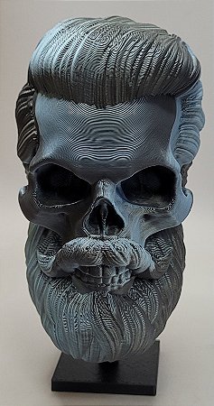 Caveira com Barba e Cabelo