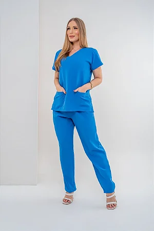 Scrub / Pijama Hospitalar Básico Azul Céu