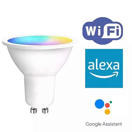 Lâmpada dicroica MR16 GU10 Smart RGB, 7w, 630 lúmens