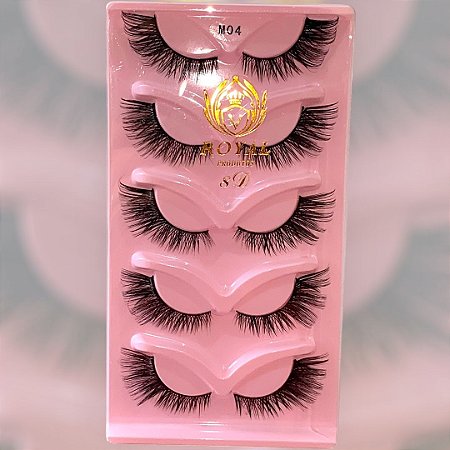 cartela de cilios efeito gatinho 8d 5 pares M04-Royal produtos