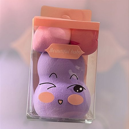 Kit c/ 4 Esponjas Esponjinhas Maquiagem