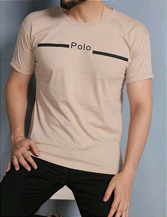 CAMISETA Masculina listra POLO Manga Curta Estampada Malha 30.1 Algodão