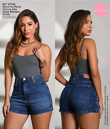 Short Hot Pants Jeans Elastano