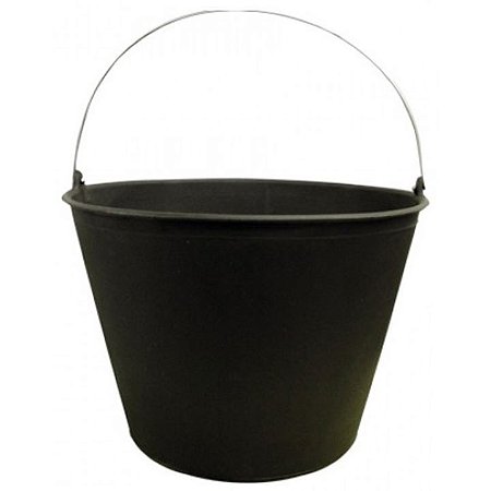 BALDE PLASTICO 12L REFORÇADO ENTULHO PRETO PLASTVEL