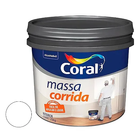 MASSA CORRIDA PVA 25KG BALDE CORAL