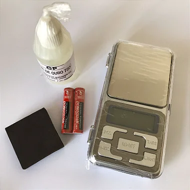 Kit Teste de Ouro 18k ePrata + Pedra + Balança