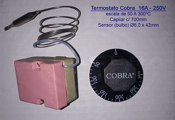Termostato Cobra - 16A - 250V
