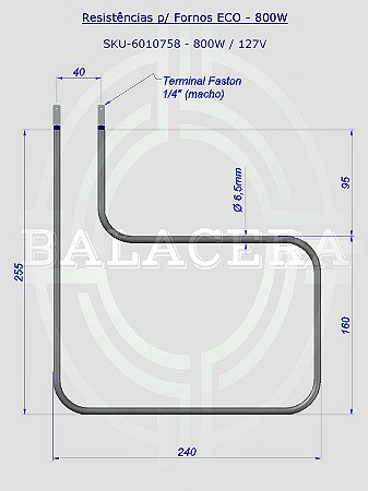 Resistências para Fornos ECO - 800W