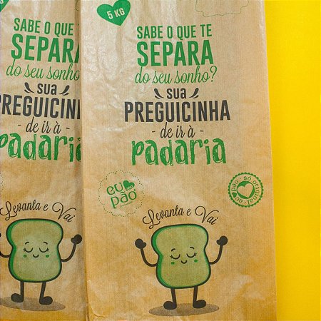 Saco Kraft Pardo 5Kg (44x54cm) - 35grs - Eu Amo Pão