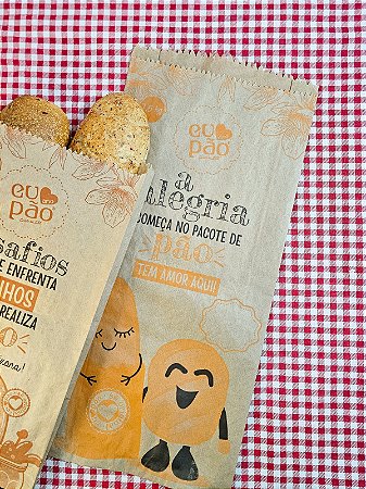Saco Kraft Pardo 7,5Kg (50x60cm) - 35grs - Eu Amo Pão