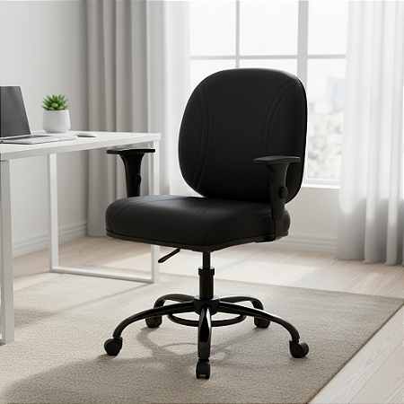 Cadeira Giratória Reforçada Plus Size 150Kg Pomezia Escritório e Home Office