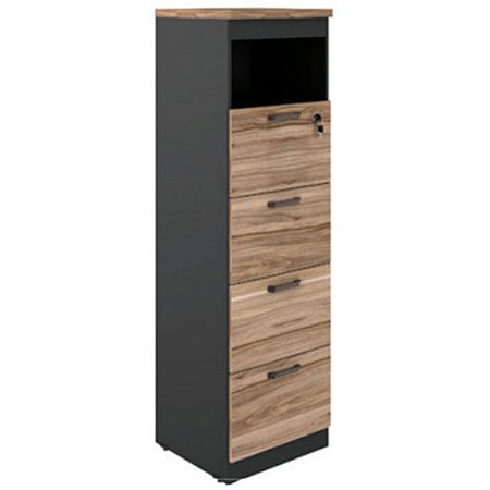 Arquivo de Escritório 4 Gavetas com Nicho Tampo 30mm 160x46