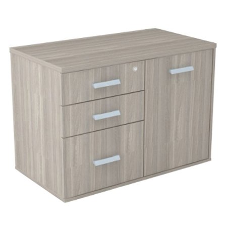 Armário Combo Porta Direita Com 2 Gavetas+Pasta 90 X 50 Fresno/Fresno