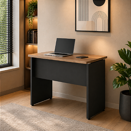 Mesa de Escritório 135x60 Reta Compacta com Tampo de 30mm