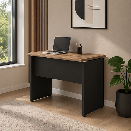 Mesa de Escritório 120x60 Reta Compacta com Tampo de 30mm