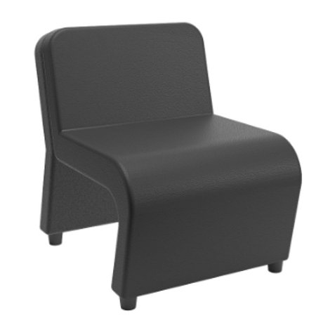 Sofá 1 lugar Lyon Com Encosto modular