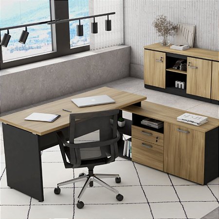 Mesa Yaris 30mm Diretor Dinamica com Armário Pedestal