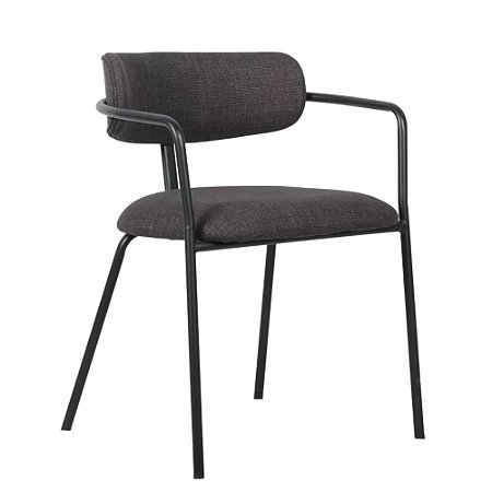 CADEIRA URUBICI BASE PRETA GRAFITE TECIDO
