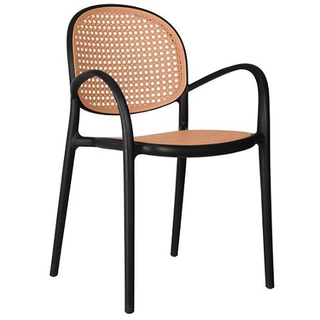 CADEIRA PALMITAL POLIPROPILENO PRETO