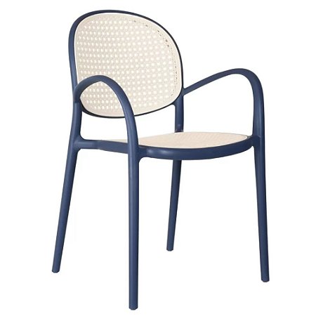 CADEIRA PALMITAL POLIPROPILENO AZUL